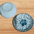 Serenity Blossom 12-Piece Ceramic Dining Set with Chopsticks