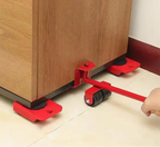 Furniture Mover Set Ergonomic Lever & 360 Swivel Wheels