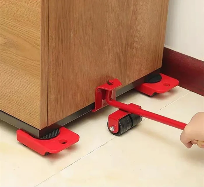 Furniture Mover Set Ergonomic Lever & 360 Swivel Wheels