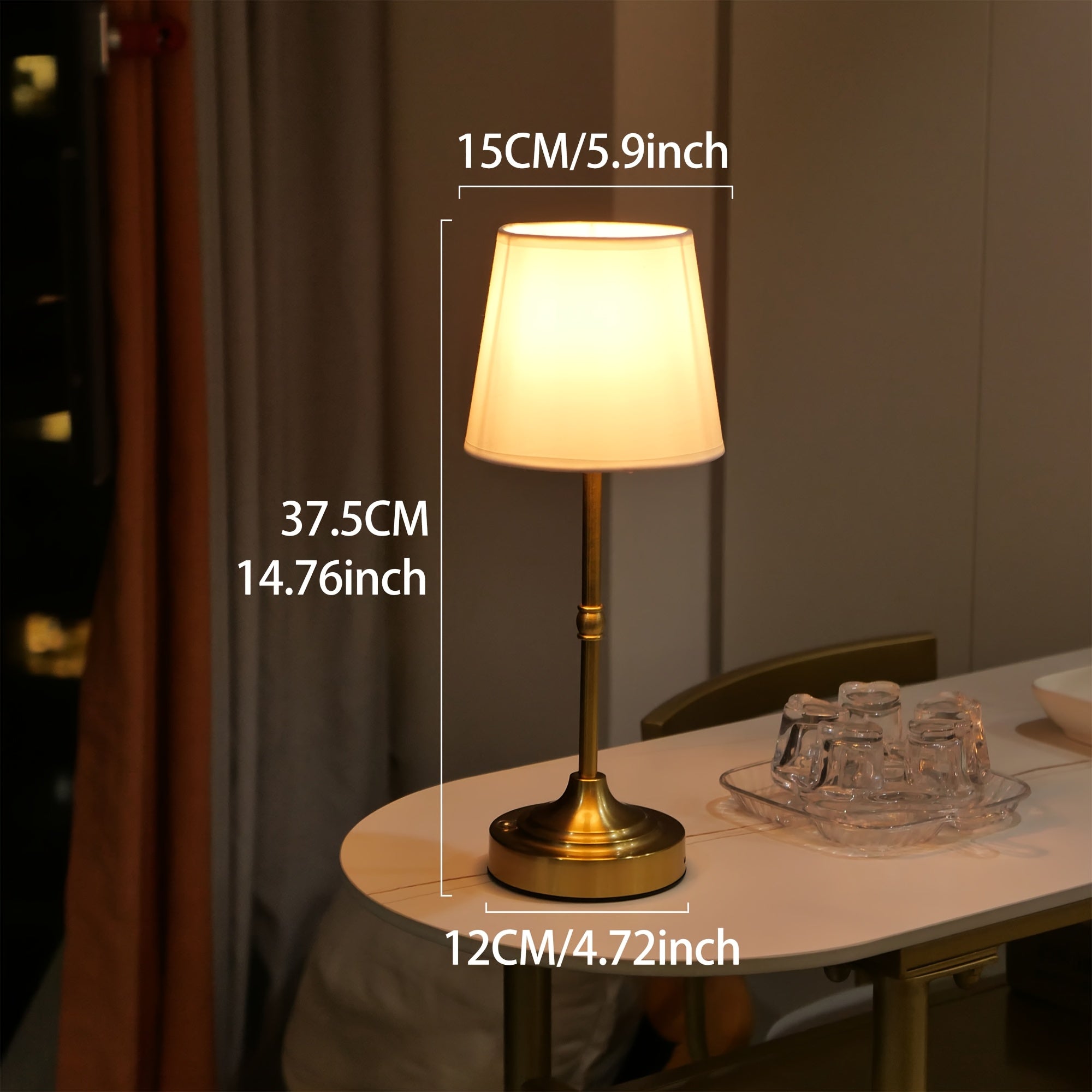 USB Rechargeable Table Lamp with Dimmable Function – Cordless Design