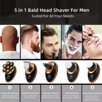 Electric Shaver 7D Floating Heads 5-in-1 Grooming Kit