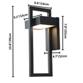 Scandinavian Style LED Wall Lamp for Outdoor Use in Aluminium