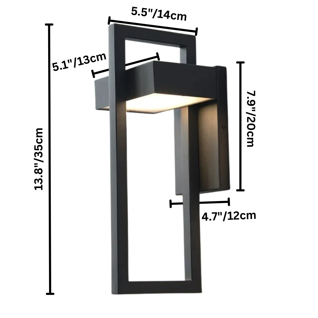 Scandinavian Style LED Wall Lamp for Outdoor Use in Aluminium