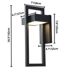 Scandinavian Style LED Wall Lamp for Outdoor Use in Aluminium