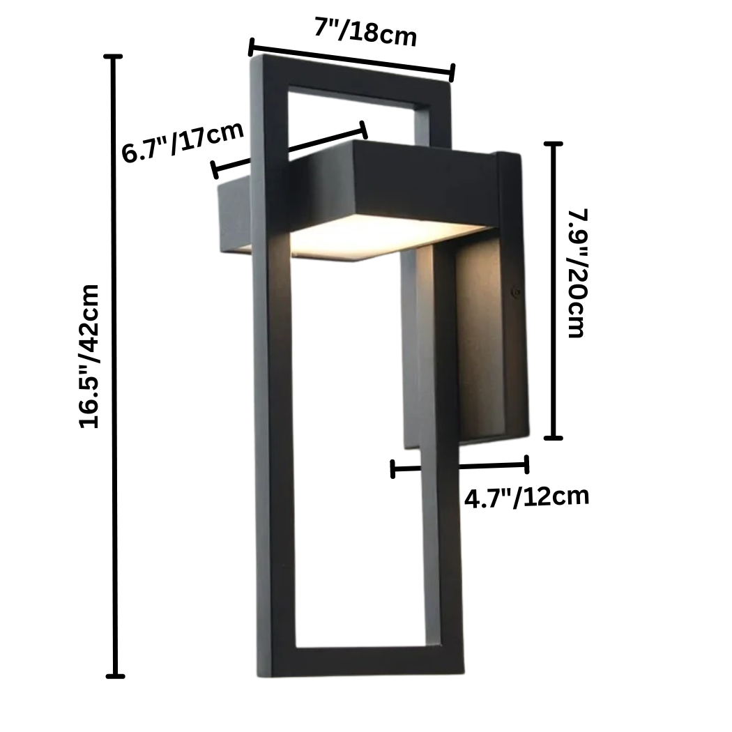 Scandinavian Style LED Wall Lamp for Outdoor Use in Aluminium