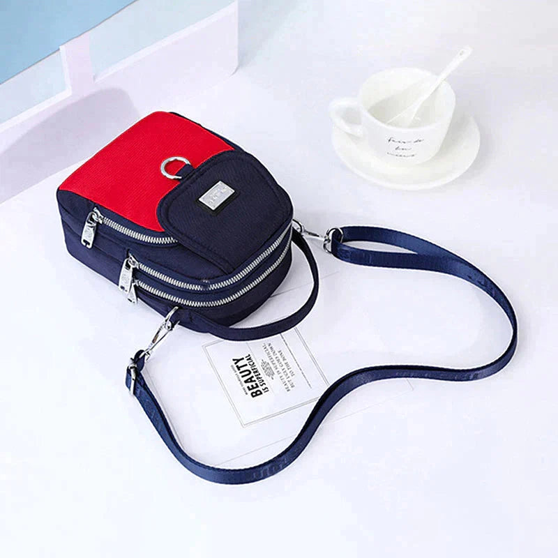 Handbag Ample Storage Multiple Zip Pockets Removable Strap