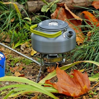 Camping Gas Stove Windproof Compact Stainless Steel & Aluminum