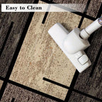 Modern Non-Slip Carpet | Washable Geometric Design Area Rug