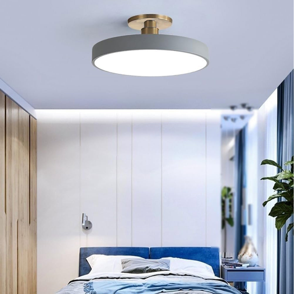 Stylish Dual-Tone LED Ceiling Fixture with Remote Dimming