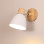 Wood and Iron Macaron Lamp – Contemporary Minimalist Wall Light