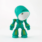 Adjustable Head LED Table Lamp in Robot Design – Plastic Construction