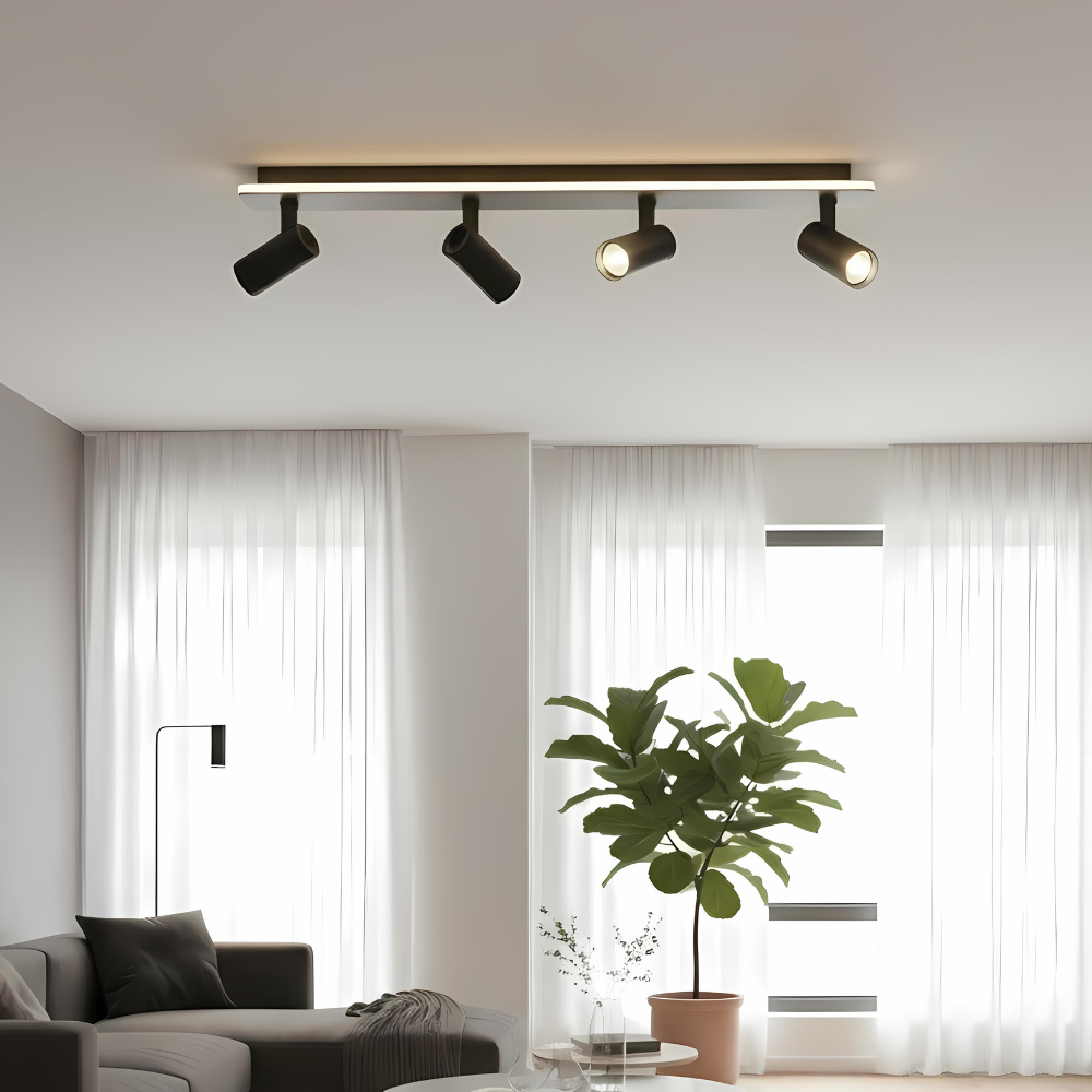 Ceiling Light Fixture with Multiple Spotlights