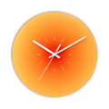Modern Gradient Design Wall Clock in Sunset Glass Finish