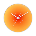 Modern Gradient Design Wall Clock in Sunset Glass Finish