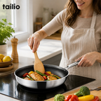 Tri-Ply Stainless Steel Honeycomb Non-Stick Frying Pan (Multiple Sizes)