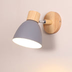 Wood and Iron Macaron Lamp – Contemporary Minimalist Wall Light