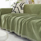 Cozy Textured Knit Blanket with Playful Tassels