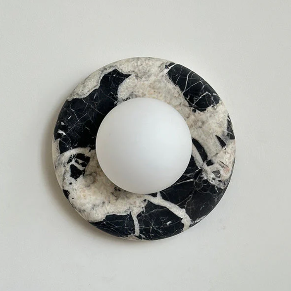 Elegant Indoor LED Wall Light Fixture - Modern Marble Sconce