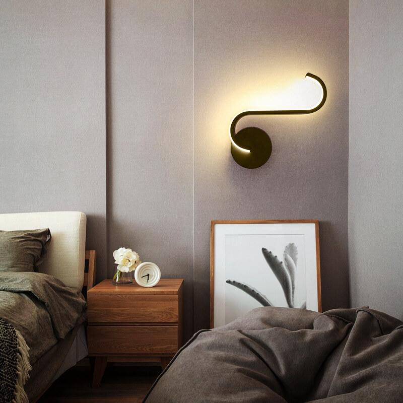 Modern Arc Design LED Wall Light with Curved Lines