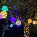 LED Sphere Lights with Metal Wire Ball Design for Hanging Decor