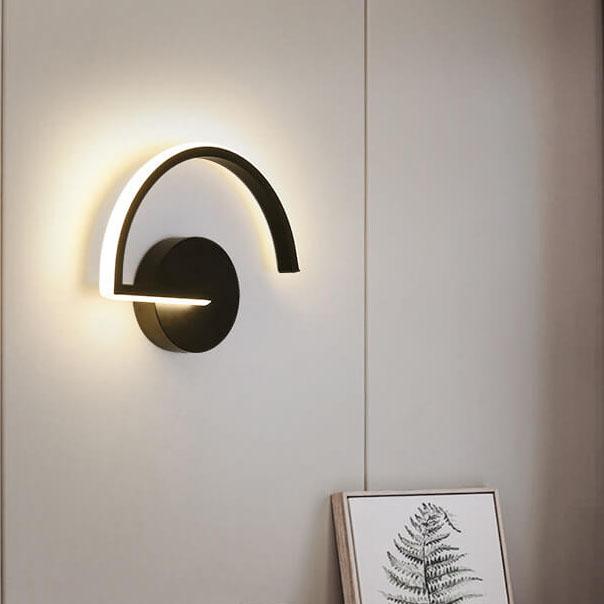 Modern Arc Design LED Wall Light with Curved Lines