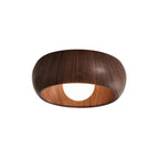 Modern Minimalist LED Ceiling Light with Wooden Design