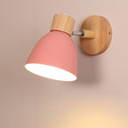 Wood and Iron Macaron Lamp – Contemporary Minimalist Wall Light