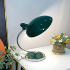 Curved Metal Table Lamp with Bauhaus Inspiration in Scandinavian Style