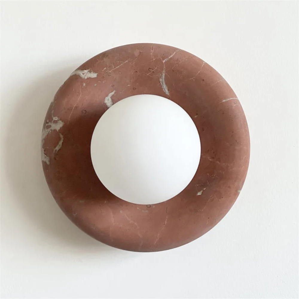 Elegant Indoor LED Wall Light Fixture - Modern Marble Sconce