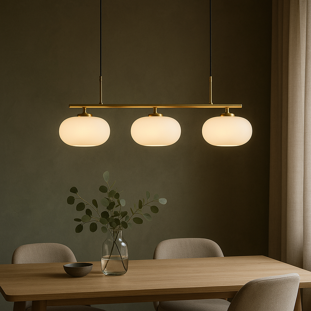 Contemporary 3-Bulb Bauhaus Style Island Hanging Light