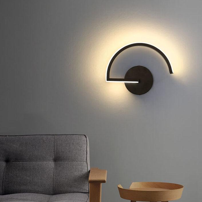 Modern Arc Design LED Wall Light with Curved Lines