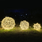 LED Sphere Lights with Metal Wire Ball Design for Hanging Decor