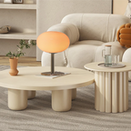 Dome Shade Glass Table Lamp in Bauhaus Style