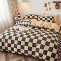 3-Piece Checkered Bedding Set in Stylish Design
