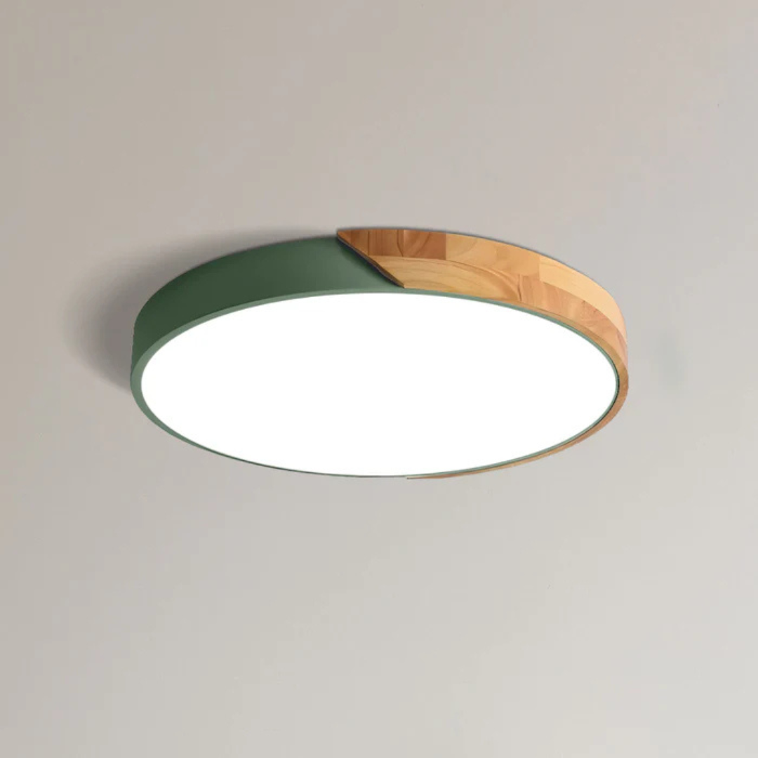 Modern Wooden LED Ceiling Fixture | Nordic Style Lighting