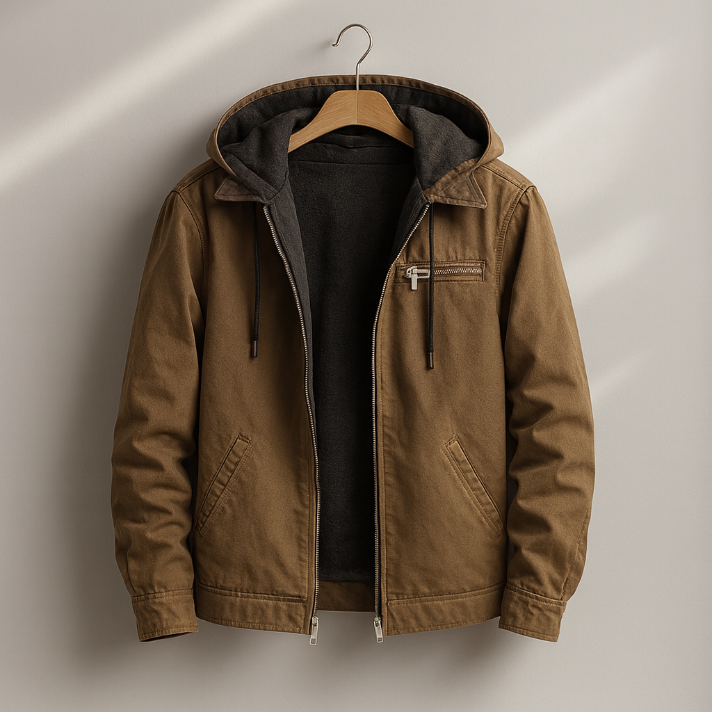 Cozy Explorer Canvas Jacket with Sherpa Lining