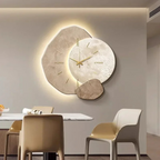 Contemporary Wooden Wall Clock Featuring Gentle LED Illumination