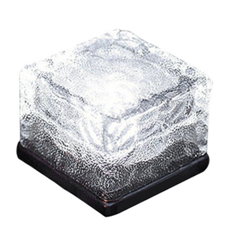 Color-Changing Solar Cube Light for Garden with Water Ripple Design