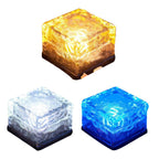 Color-Changing Solar Cube Light for Garden with Water Ripple Design