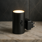 Black Cylindrical Head Wall-Mounted Plug-In Light