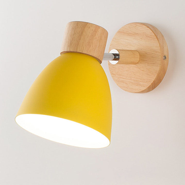 Wood and Iron Macaron Lamp – Contemporary Minimalist Wall Light