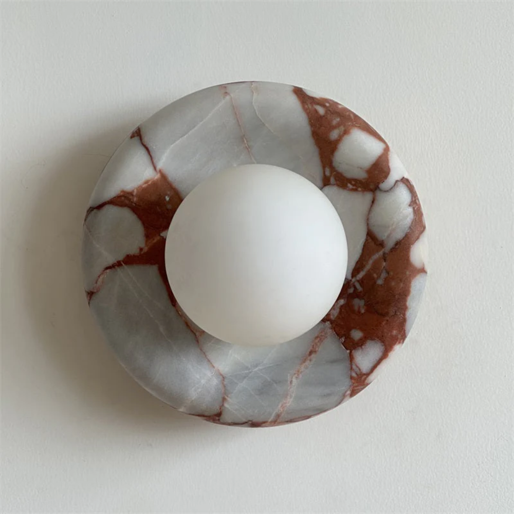 Elegant Indoor LED Wall Light Fixture - Modern Marble Sconce
