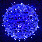 LED Sphere Lights with Metal Wire Ball Design for Hanging Decor