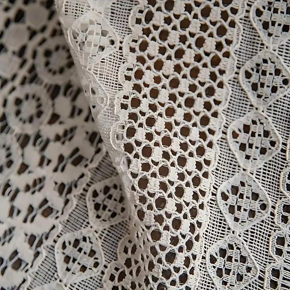 Crochet Curtain with Tassels in Boho Style