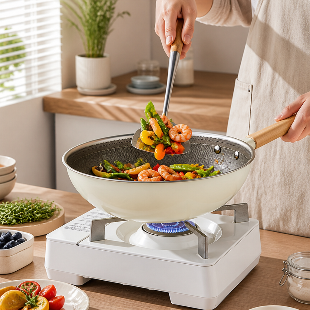 Titanium Non-Stick PTFE & PFOA-Free Induction-Ready Wok