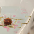 Stainless Steel Bathtub Caddy with Adjustable Features