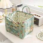 Retro Floral Pattern Storage Basket for Organizing
