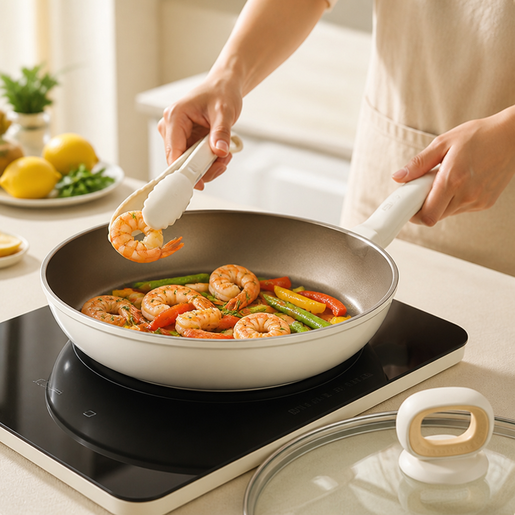 Titanium-Coated PFOA-Free Nonstick Frying Pan (Induction Compatible)