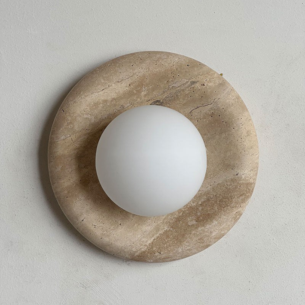 Elegant Indoor LED Wall Light Fixture - Modern Marble Sconce