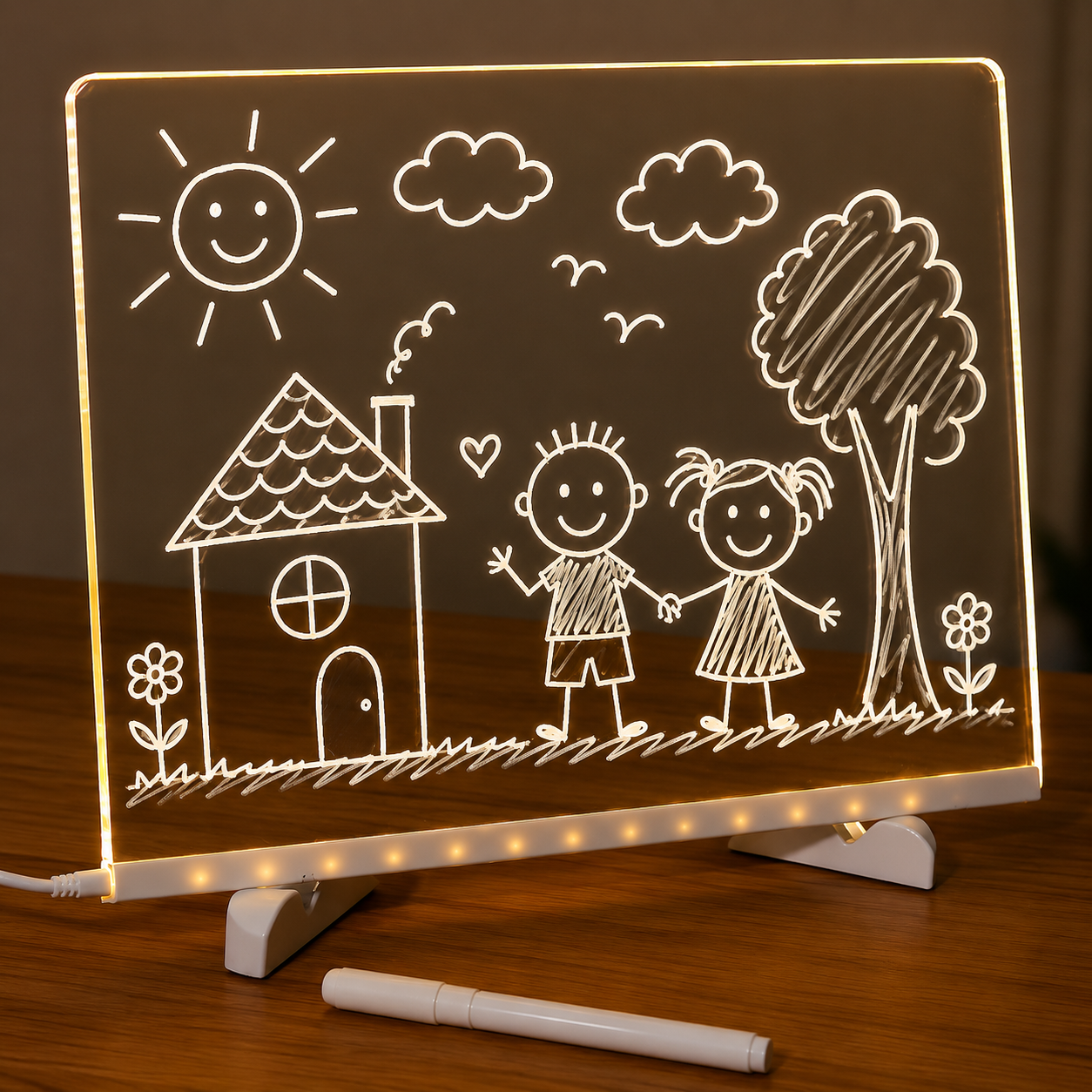 Light Up Writing Tablet for Kids - Reusable LED Drawing Board